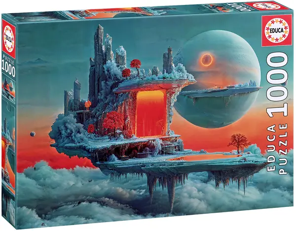 Puzzle Educa din 1000 piese - Planeta focului și a gheții
