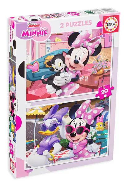 Puzzle Educa din 2 x 20 de piese - Minnie Mouse