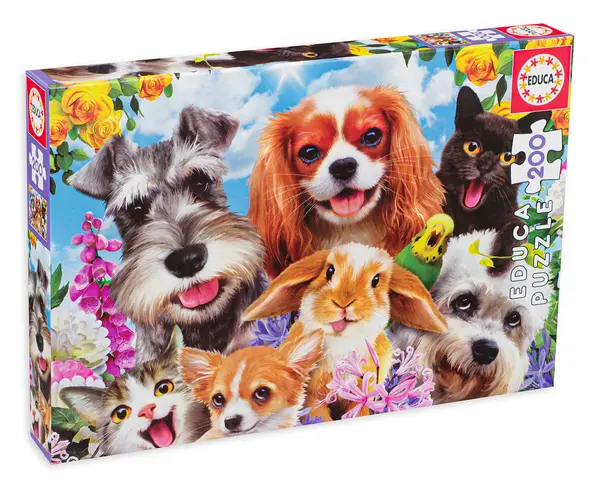 Puzzle Educa din 200 de piese - Parada cățelușilor