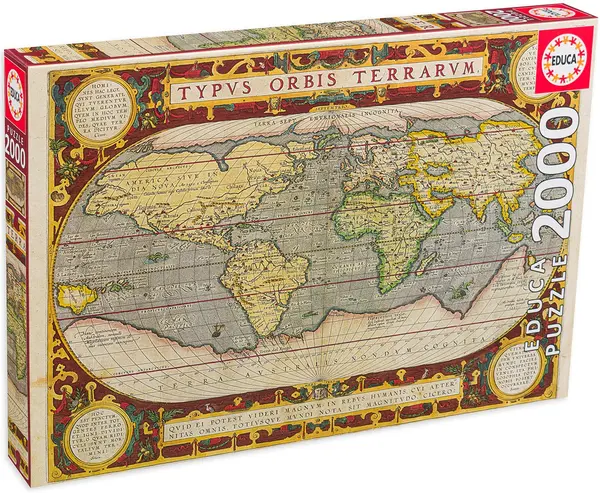 Puzzle Educa din 2000 de piese - Harta lumii