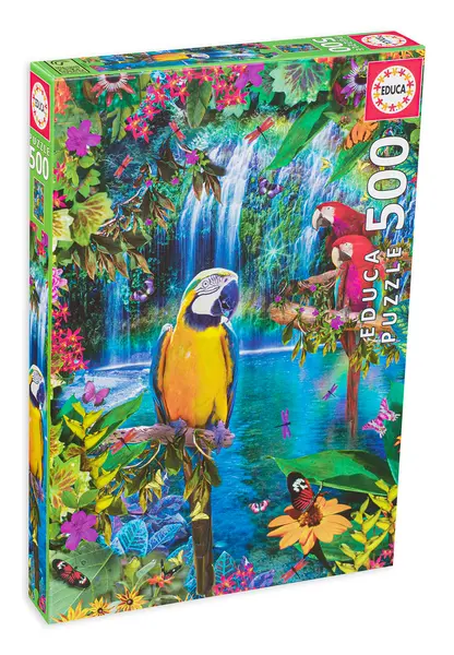 Puzzle Educa din 500 de piese - Pasari tropicale