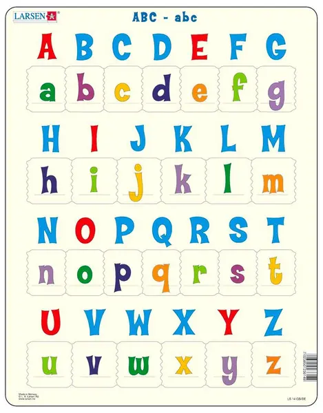 Puzzle educațional Larsen din 26 piese - Alfabetul englez