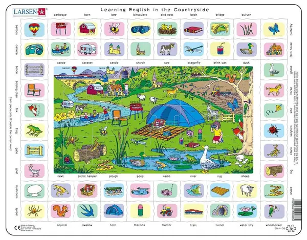 Puzzle educațional Larsen din 70 piese - În sat