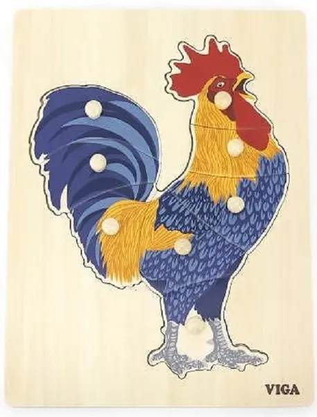 Puzzle educațional Montessori Viga - Cocoșul