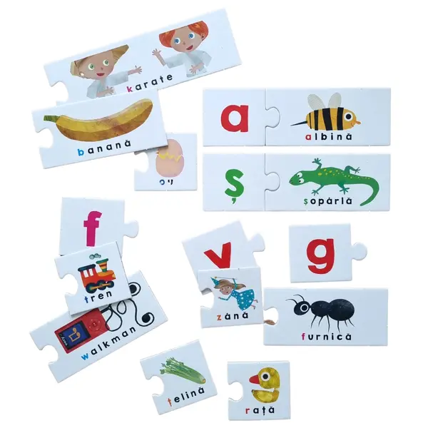 Puzzle educativ - ABC in limba romana | Headu