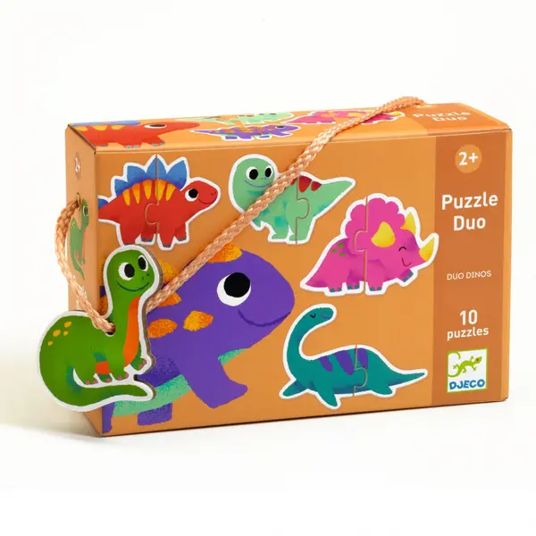 Puzzle educativ de asociere duo Micii Dinozauri,+2 ani