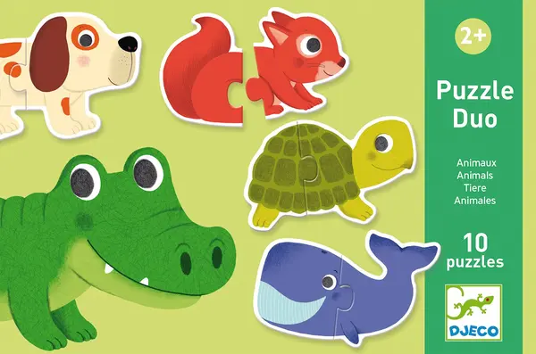 Puzzle educativ Djeco Duo de 20 piese - Animale