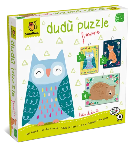 Puzzle educativ - Dudu Puzzle Frame: Animale din padure | Ludattica