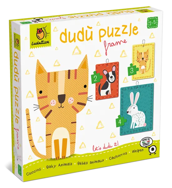 Puzzle educativ - Dudu Puzzle Frame: Animalute de companie | Ludattica