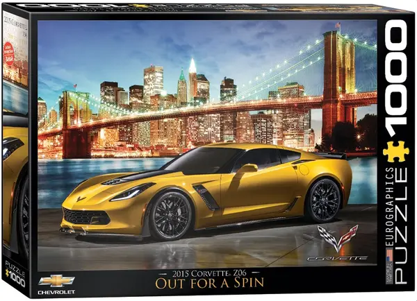 Puzzle Eurographics din 1000 de piese - Corvette Z06 in New York