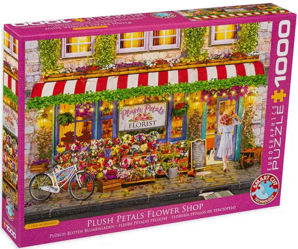 Puzzle Eurographics din 1000 de piese - Favorite Pastimes Plush Petals Florist