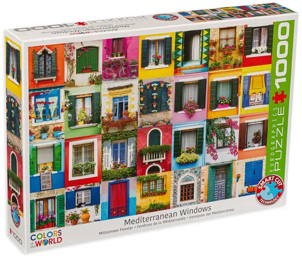 Puzzle Eurographics din 1000 de piese - Ferestre mediteraneene
