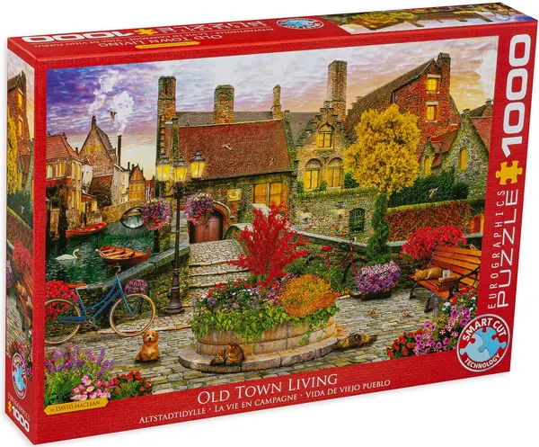 Puzzle Eurographics din 1000 de piese - Old Town Living, David Maclean