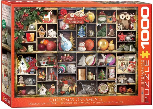 Puzzle Eurographics din 1000 de piese - Ornamete de Craciun