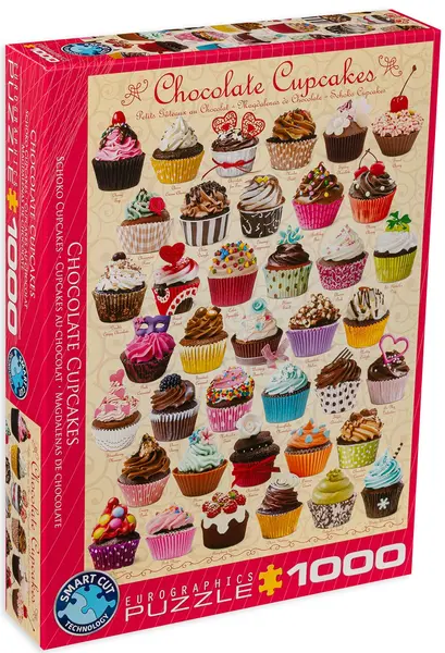 Puzzle Eurographics din 1000 de piese - Prajituri de ciocolata