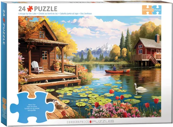 Puzzle Eurographics din 24 XXL piese - Vilă pe malul lacului