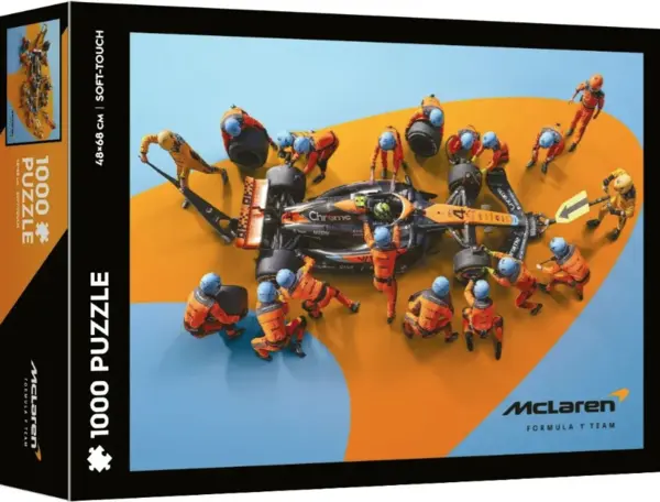 Puzzle - Formula 1 McLaren - Cea mai rapida oprire la boxe inregistrata in Record Mondial, 1000 piese | Trefl