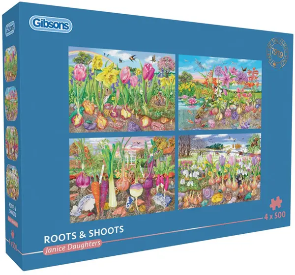 Puzzle Gibsons 4 în 1 - Rădăcini și culori
