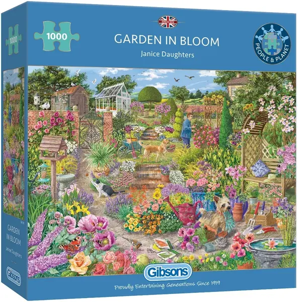 Puzzle Gibsons din 1000 de piese - Grădină înfloritoare