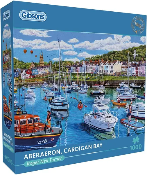 Puzzle Gibsons din 1000 piese - Aberaeron, Golful Cardigan Bay