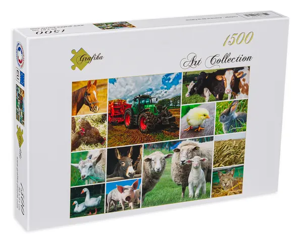 Puzzle Grafika din 1500 de piese - Animale agricole