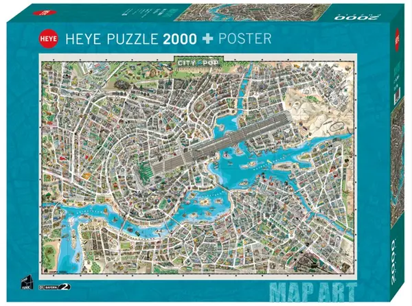 Puzzle Heye din 2000 de piese - Orasul muzicii pop