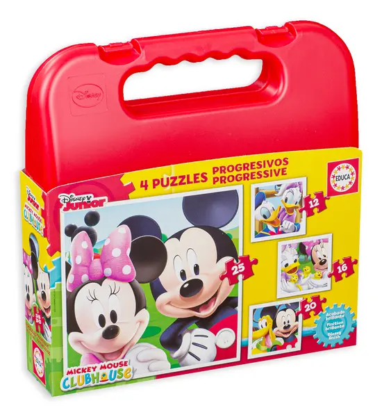 Puzzle in cutie Educa 4 in 1 -Mickey Mouse Club House