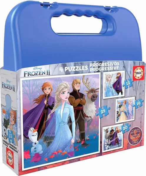 Puzzle in valiza Educa 4 in 1 - Fozen 2
