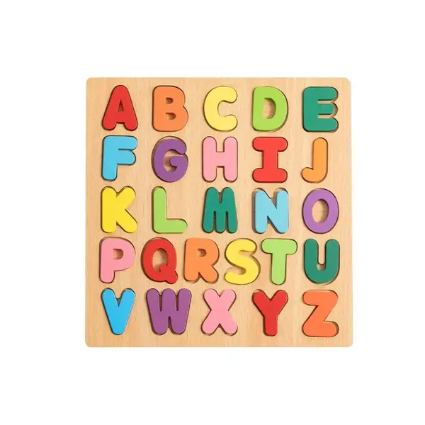 Puzzle Incastru din lemn, 26 Litere 3D - Default Title