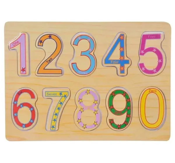 Puzzle incastru din lemn, Numere 1-10