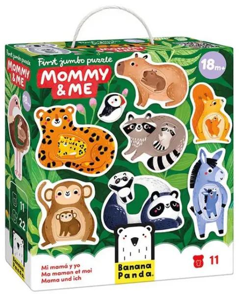 Puzzle jumbo Banana Panda - Mommy & Me, 18+ luni