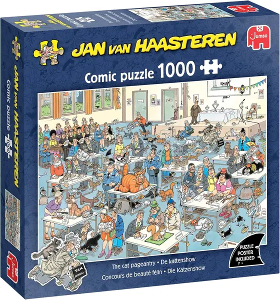 Puzzle Jumbo de 1000 piese - Expoziția de pisici