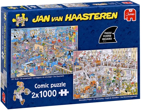 Puzzle Jumbo din 2 x 1000 piese - Proiect de renovare și magazin de tip „Fă-o singur”