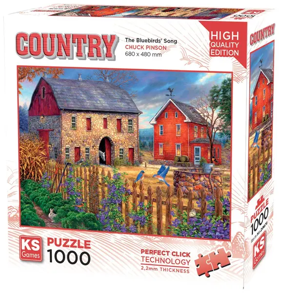 Puzzle KS Games din 1000 piese - Cântecul pițigoilor