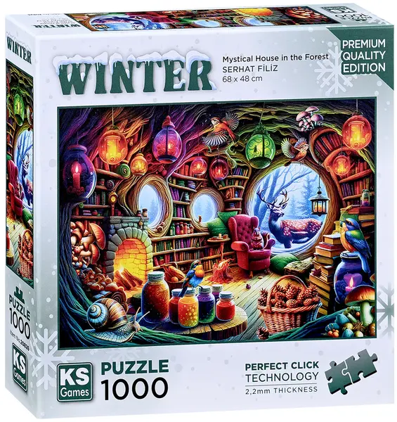 Puzzle KS Games din 1000 piese- Casă mistică în pădure