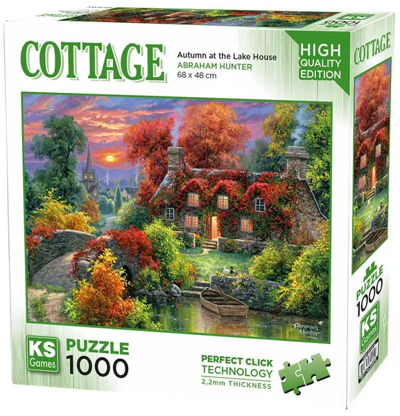 Puzzle KS Games din 1000 piese- Toamna la Casa de la Lac