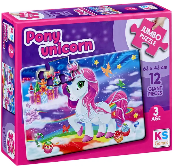 Puzzle KS Games din 12 piese- Ponei unicorn