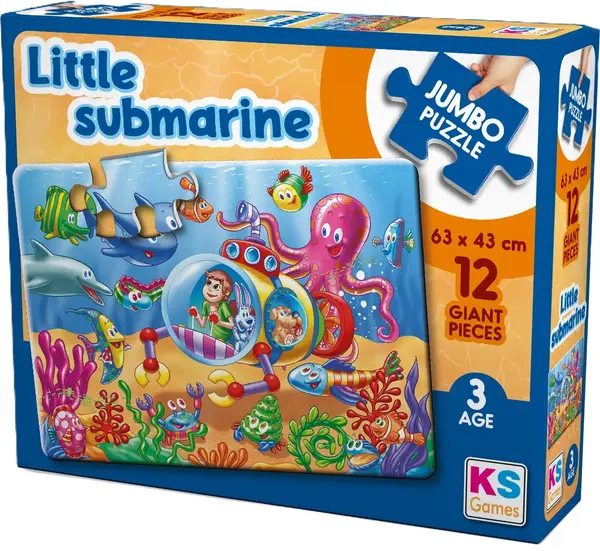 Puzzle KS Games din 12 XXL piese- Micul submarin