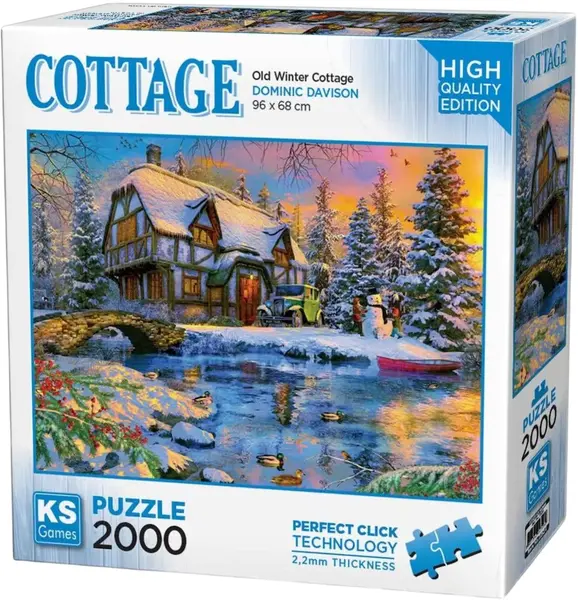 Puzzle KS Games din 2000 piese - Casă veche de iarnă