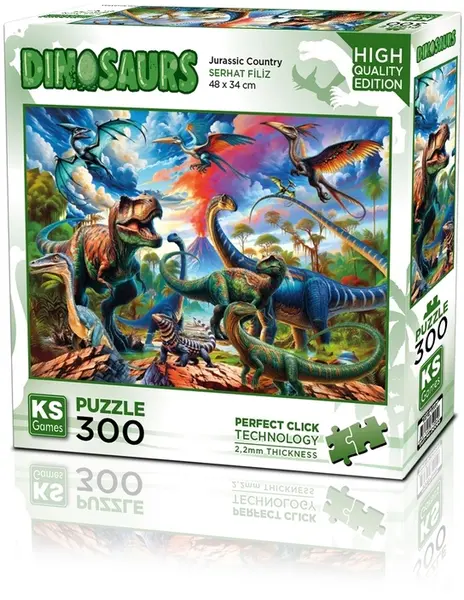 Puzzle KS Games din 300 piese- Dinozauri