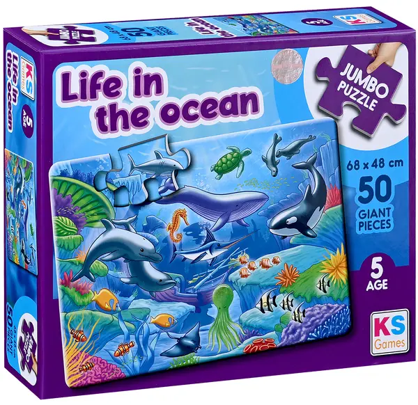 Puzzle KS Games din 50 XXL piese- Viața în ocean