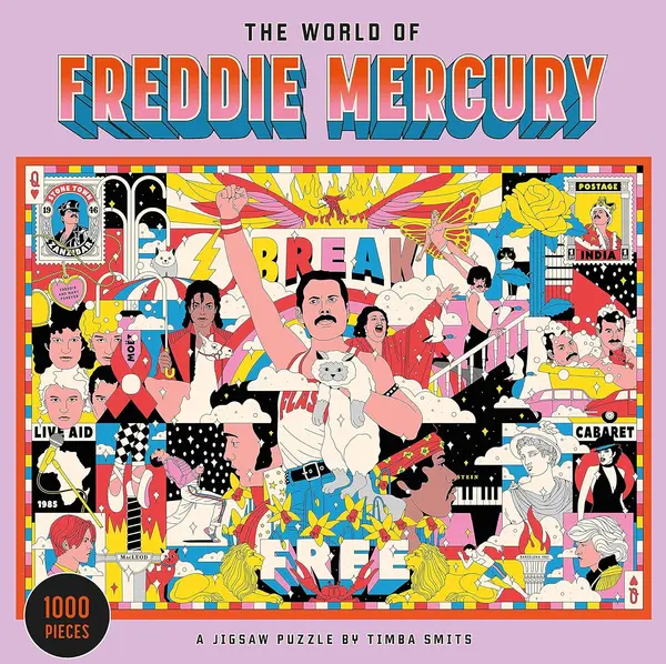 Puzzle Laurence King din 1000 piese - Lumea lui Freddie Mercury