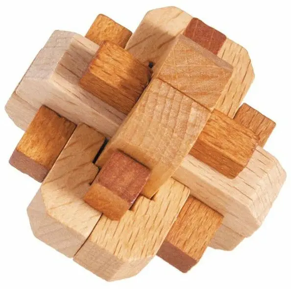 Puzzle logic 3D din lemn Fridolin - Nod