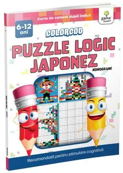 Puzzle logic japonez. Nonograme. Carte de colorat dupa indicii/***