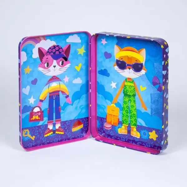 Puzzle magnetic in cutie metalica - Magia modei, 45+ piese | Mimorello