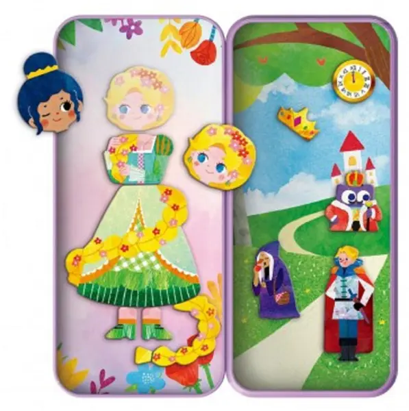 Puzzle magnetic in cutie metalica - Povesti fantastice, 30 piese | MierEdu