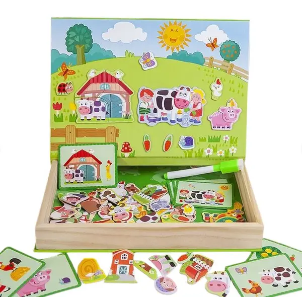 Puzzle magnetic tip carte - Animale de la ferma