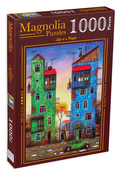 Puzzle Magnolia din 1000 de piese - Cladiri colorate