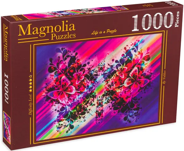 Puzzle Magnolia din 1000 de piese - Fluturi
