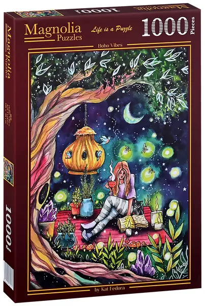 Puzzle Magnolia din 1000 piese - Boho
